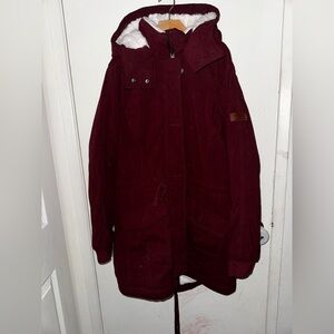 Hollister Burgundy Coat